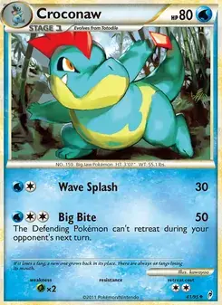 Croconaw 41/95 Call of Legends Pokémon card