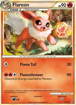 Flareon 44/95 Call of Legends Pokémon card