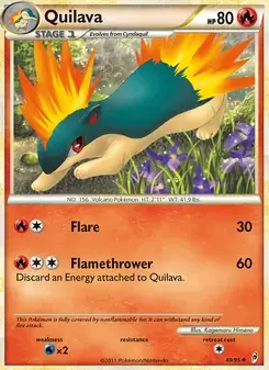 Quilava 49/95 Call of Legends Pokémon card