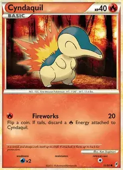 Cyndaquil 55/95 Call of Legends Pokémon card