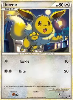 Eevee 56/95 Call of Legends Pokémon card