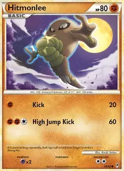 Hitmonlee 58/95 Call of Legends Pokémon card