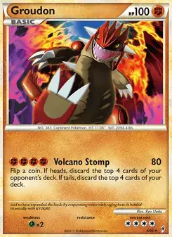 Groudon 6/95 Call of Legends Pokémon card