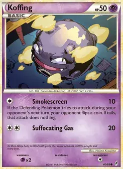 Koffing 60/95 Call of Legends Pokémon card