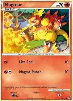 Carte Pokémon Magmar 62/95 Call of Legends