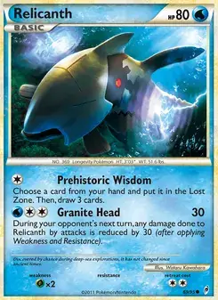 Relicanth 69/95 Call of Legends Pokémon card