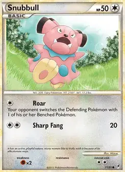 Snubbull 71/95 Call of Legends Pokémon card