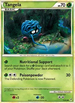 Tangela 72/95 Call of Legends Pokémon card