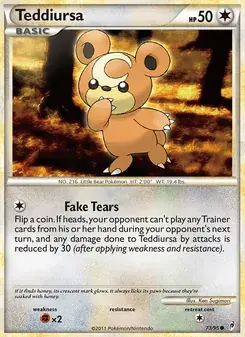 Teddiursa 73/95 Call of Legends Pokémon card