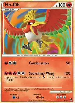 Ho-Oh 9/95 Call of Legends Pokémon card