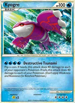 Kyogre SL6 Call of Legends Pokémon card