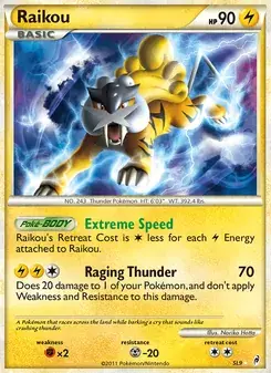 Raikou SL9 Call of Legends Pokémon card