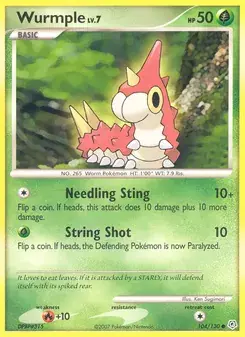 Wurmple 104/130 Diamond & Pearl Pokémon card