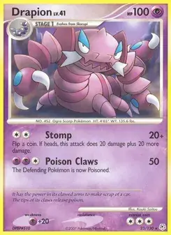 Drapion 23/130 Diamond & Pearl Pokémon card