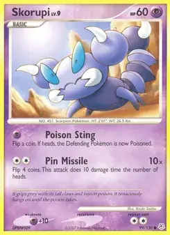 Skorupi 99/130 Diamond & Pearl Pokémon card