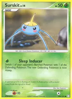 Surskit 104/123 Mysterious Treasures Pokémon card