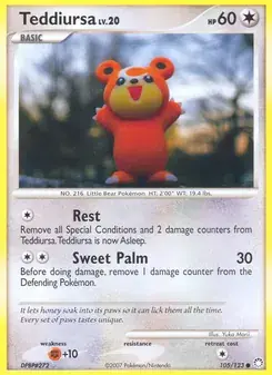 Teddiursa 105/123 Mysterious Treasures Pokémon card