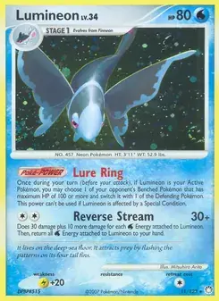 Lumineon 11/123 Mysterious Treasures Pokémon card