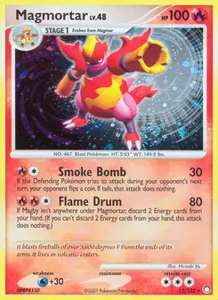 Magmortar 12/123 Mysterious Treasures Pokémon card