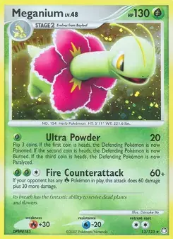 Meganium 13/123 Mysterious Treasures Pokémon card