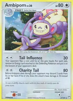 Ambipom 3/123 Mysterious Treasures Pokémon card