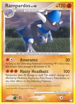 Rampardos 33/123 Mysterious Treasures Pokémon card