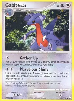 Gabite 48/123 Mysterious Treasures Pokémon card