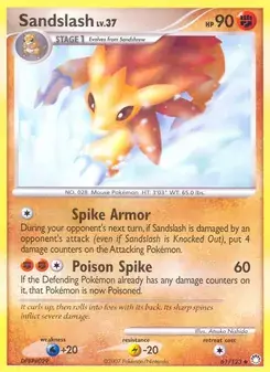 Sandslash 61/123 Mysterious Treasures Pokémon card