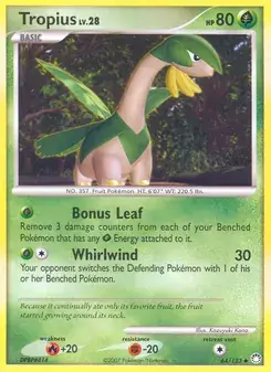 Tropius 64/123 Mysterious Treasures Pokémon card