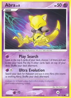 Abra 69/123 Mysterious Treasures Pokémon card