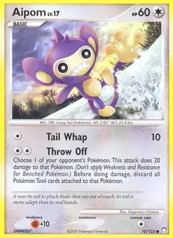 Aipom 70/123 Mysterious Treasures Pokémon card