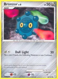 Bronzor 74/123 Mysterious Treasures Pokémon card