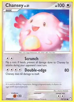 Chansey 76/123 Mysterious Treasures Pokémon card