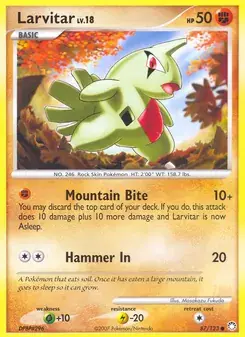 Larvitar 87/123 Mysterious Treasures Pokémon card