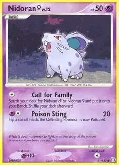 Nidoran♀ 91/123 Mysterious Treasures Pokémon card