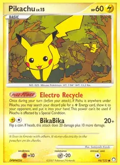 Pikachu 94/123 Mysterious Treasures Pokémon card