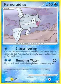 Remoraid 95/123 Mysterious Treasures Pokémon card