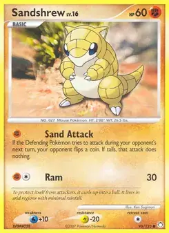 Sandshrew 96/123 Mysterious Treasures Pokémon card