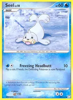 Seel 97/123 Mysterious Treasures Pokémon card