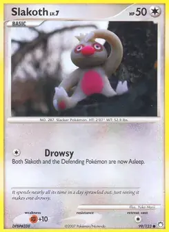 Slakoth 99/123 Mysterious Treasures Pokémon card