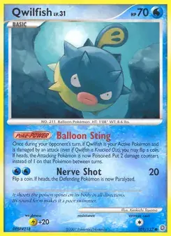 Qwilfish 101/132 Secret Wonders Pokémon card