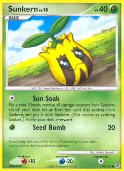 Sunkern 114/132 Secret Wonders Pokémon card