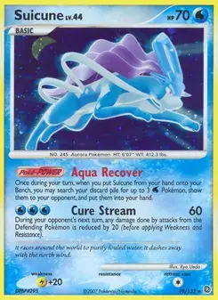 Suicune 19/132 Secret Wonders Pokémon card