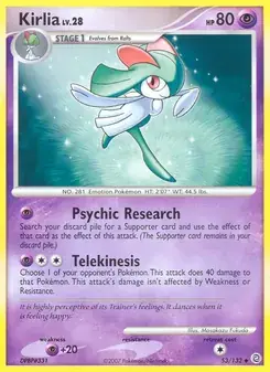 Kirlia 53/132 Secret Wonders Pokémon card