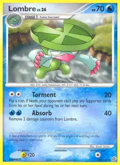 Lombre 54/132 Secret Wonders Pokémon card