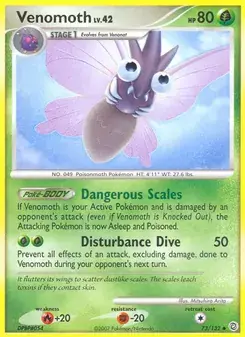 Venomoth 73/132 Secret Wonders Pokémon card