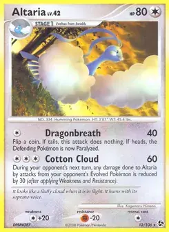 Altaria 12/106 Great Encounters Pokémon card
