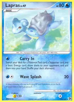 Lapras 21/106 Great Encounters Pokémon card