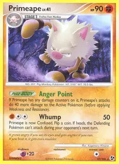 Primeape 27/106 Great Encounters Pokémon card