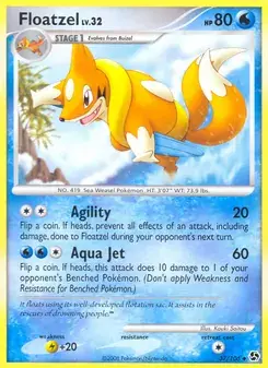 Floatzel 37/106 Great Encounters Pokémon card
